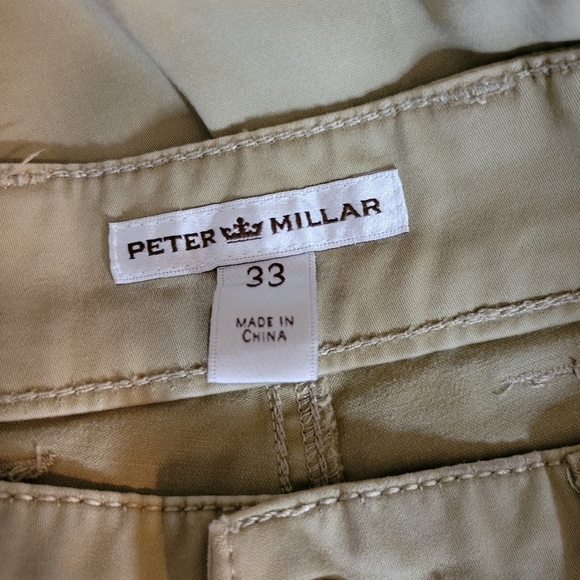 Peter Millar Mens Khaki Chinos Pants Size 33 Cotton Blend - Picture 8 of 8